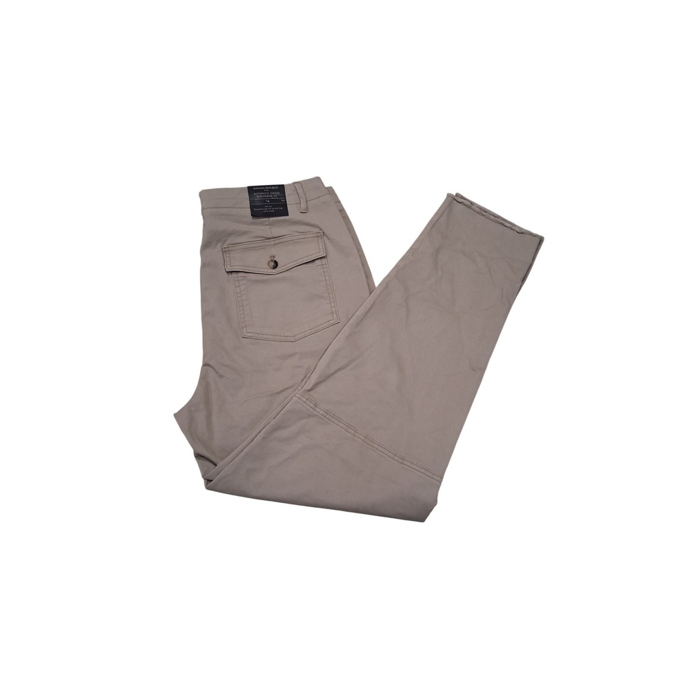 New! $80 Banana Republic Authentic Chino Girlfriend Fit Pants Khaki Tan 14 Tall